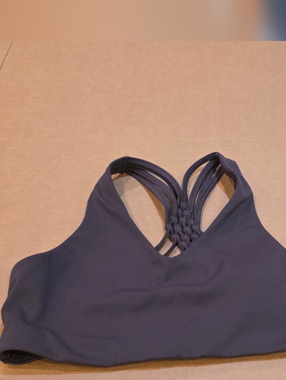 aerie Dark Charcoal Bra with Braided Strappy Back